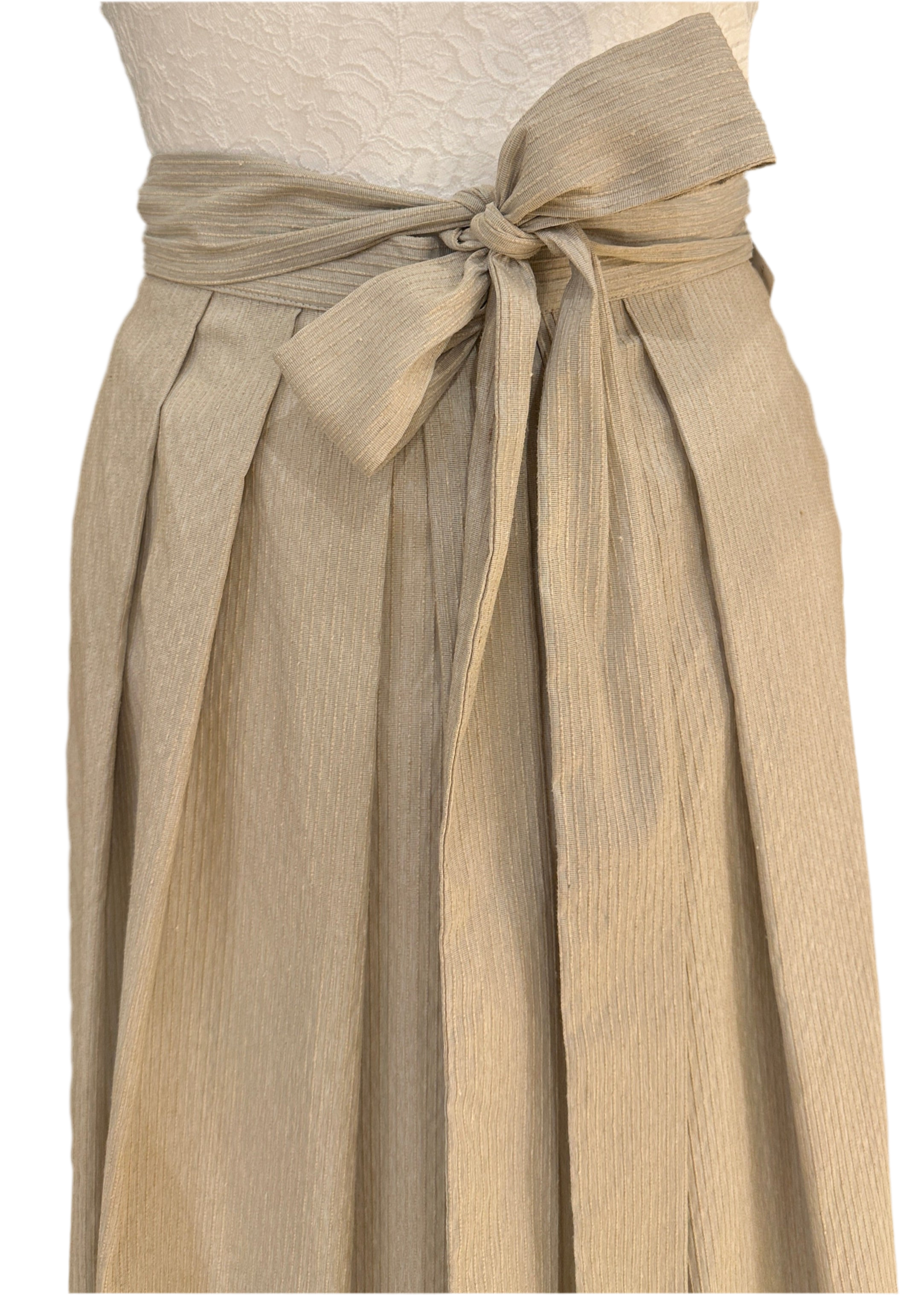 Dirndlschürze Goldstich Streifen beige 69cm