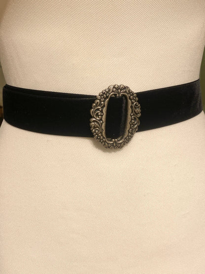 Trachtengürtel Samt Goldstich schwarz