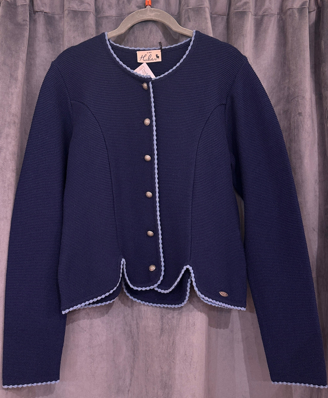 Trachten Dirndl Strickjacke Huber Mode Voni marine jeans
