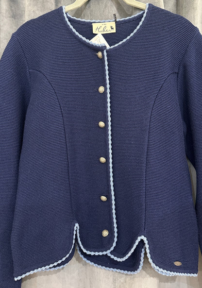 Trachten Dirndl Strickjacke Huber Mode Voni marine jeans