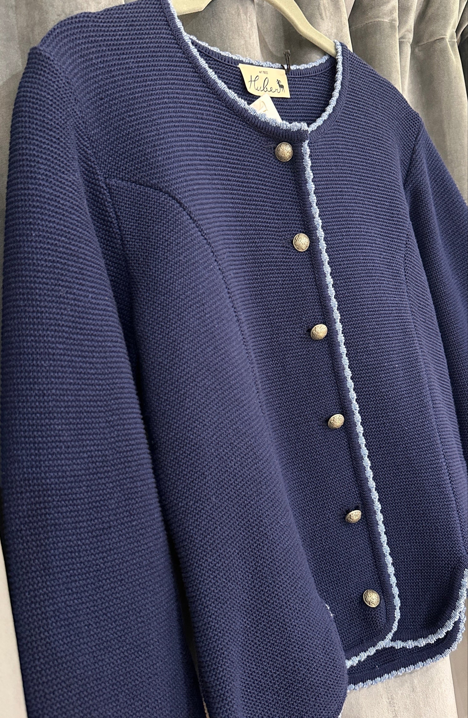 Trachten Dirndl Strickjacke Huber Mode Voni marine jeans