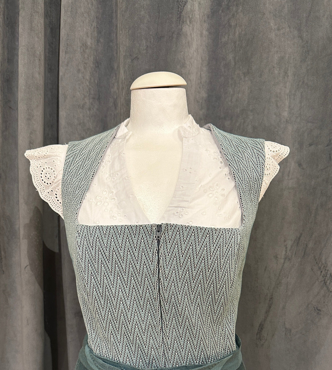 Dirndl Goldstich Stretch petrol/türkis 75cm