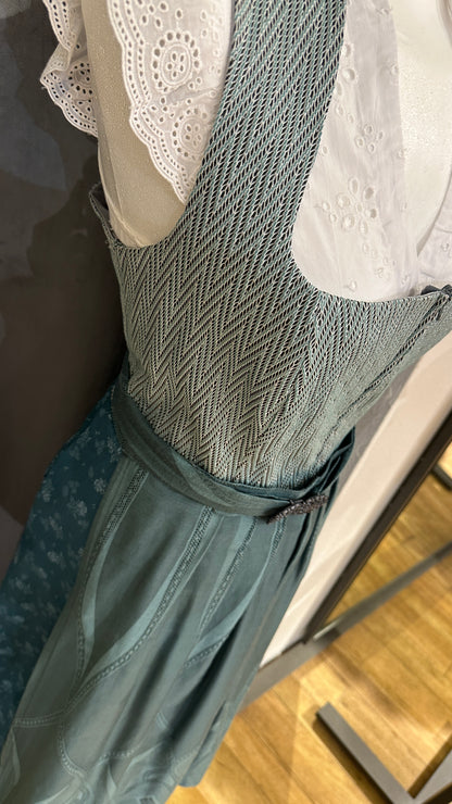 Dirndl Goldstich Stretch petrol/türkis 75cm