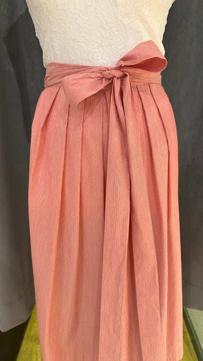 Dirndlschürze Goldstich Streifen rosa 75cm
