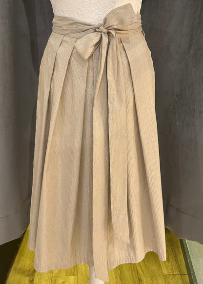 Dirndlschürze Goldstich Streifen beige 69cm