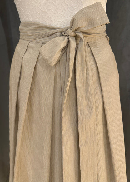 Dirndlschürze Goldstich Streifen beige 69cm