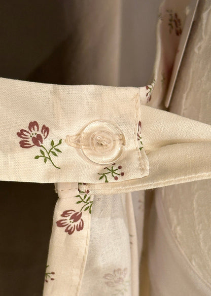 Dirndlschürze Goldstich creme Muster 65cm