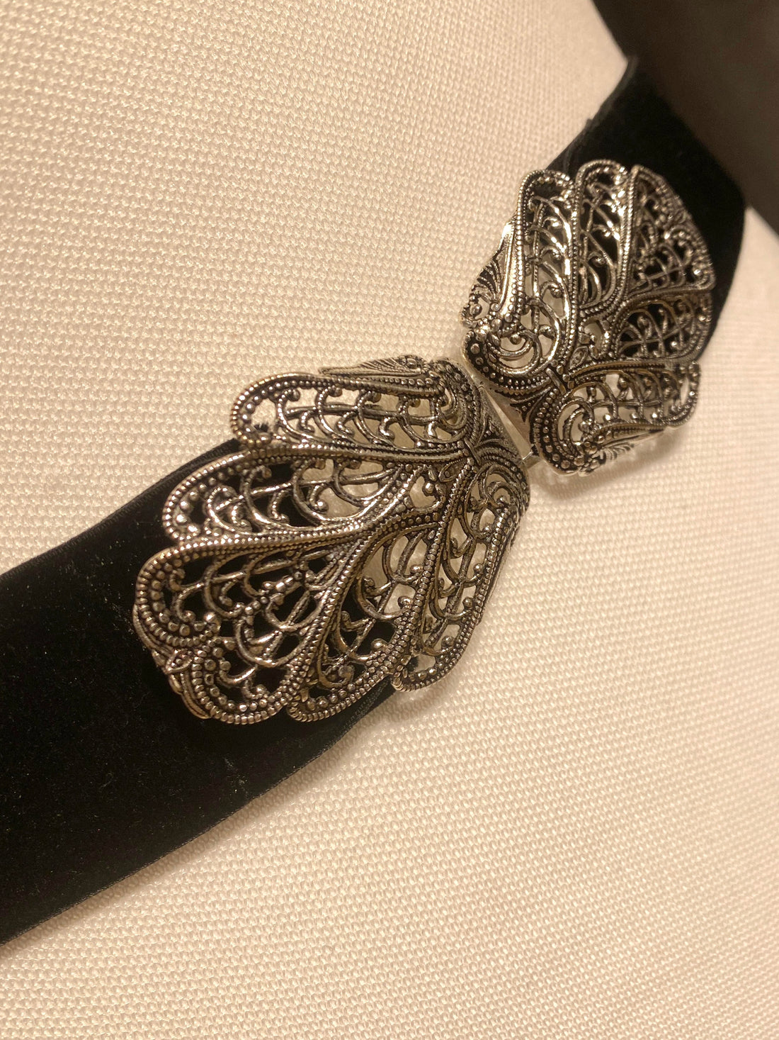 Trachtengürtel Samt Stretch Goldstich schwarz/silber