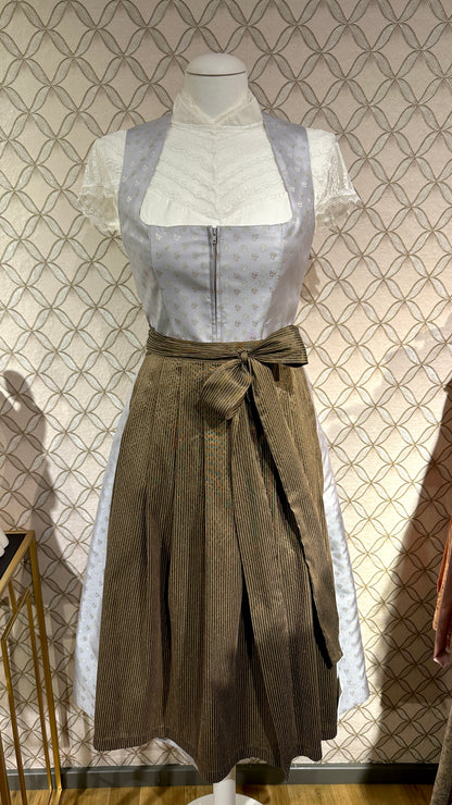 Dirndl Goldstich eisblau 75cm