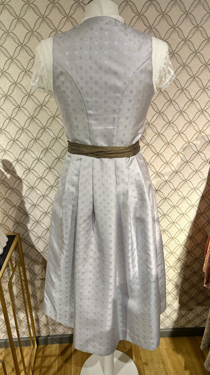 Dirndl Goldstich eisblau mit Schnalle 75cm