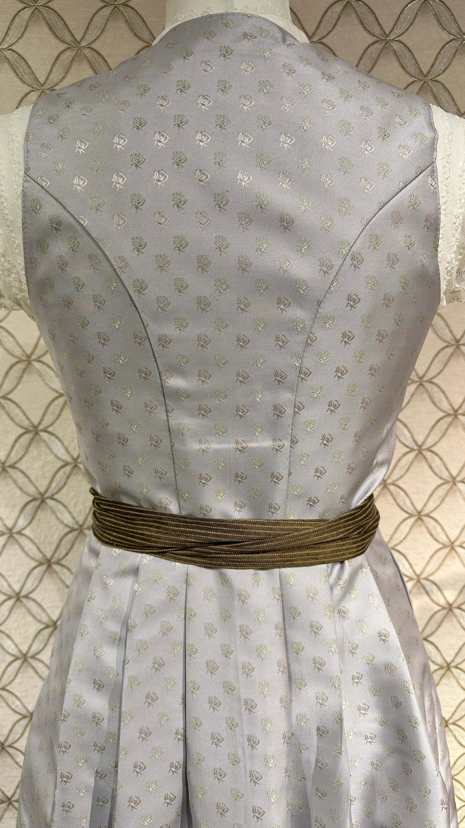 Dirndl Goldstich eisblau mit Schnalle 75cm