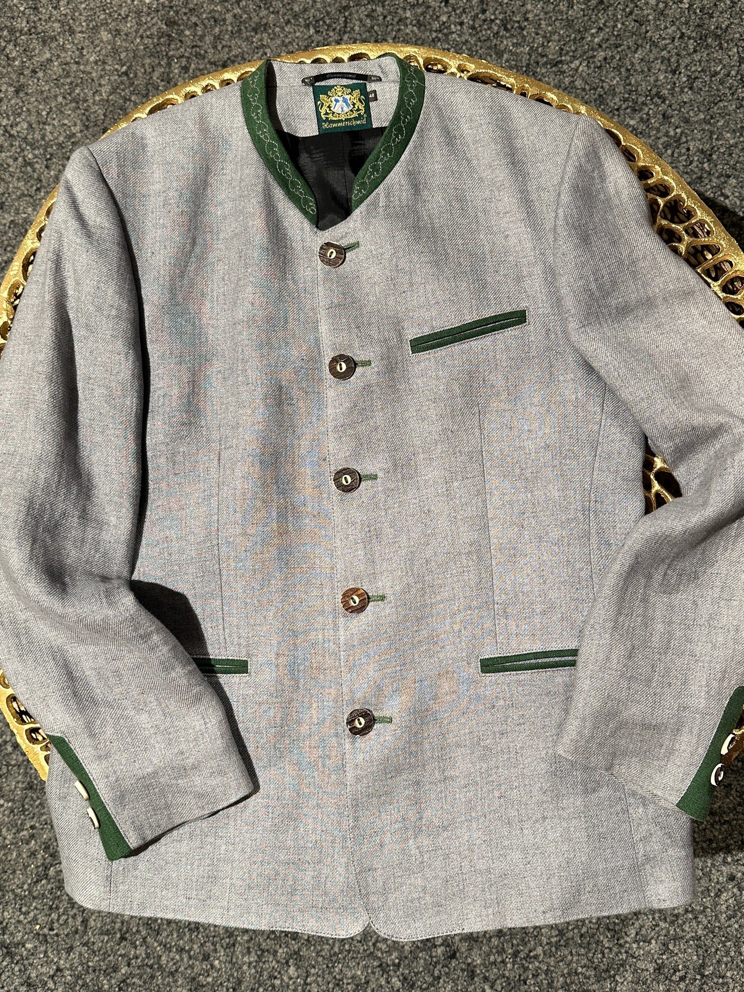 Trachtenjacke Herren Hammerschmid Arnold Leinen hellgrau