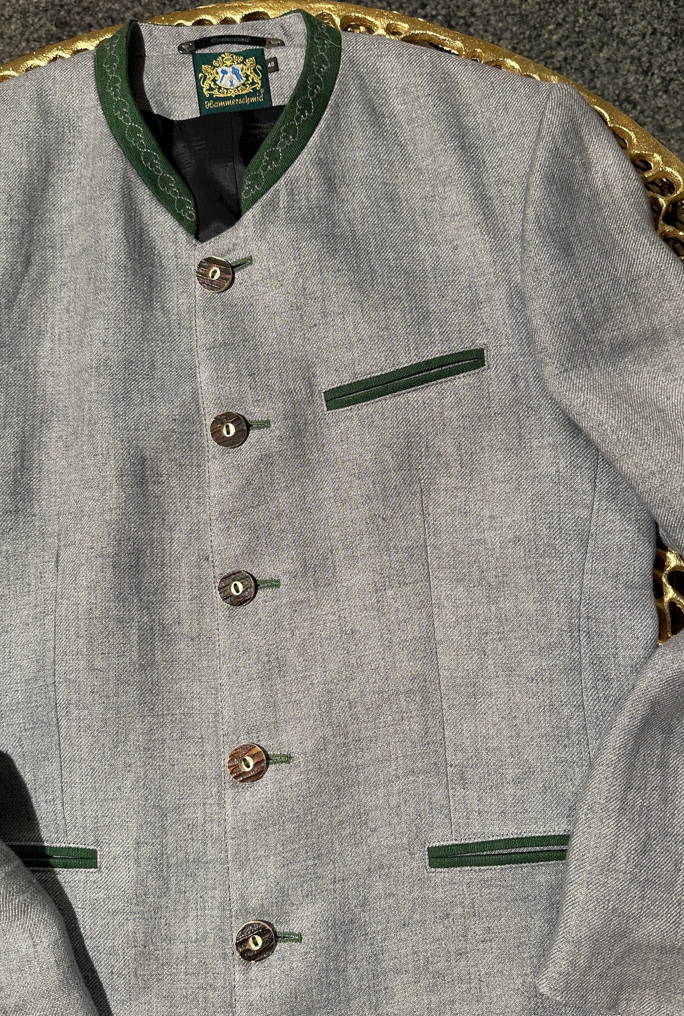 Trachtenjacke Herren Hammerschmid Arnold Leinen hellgrau