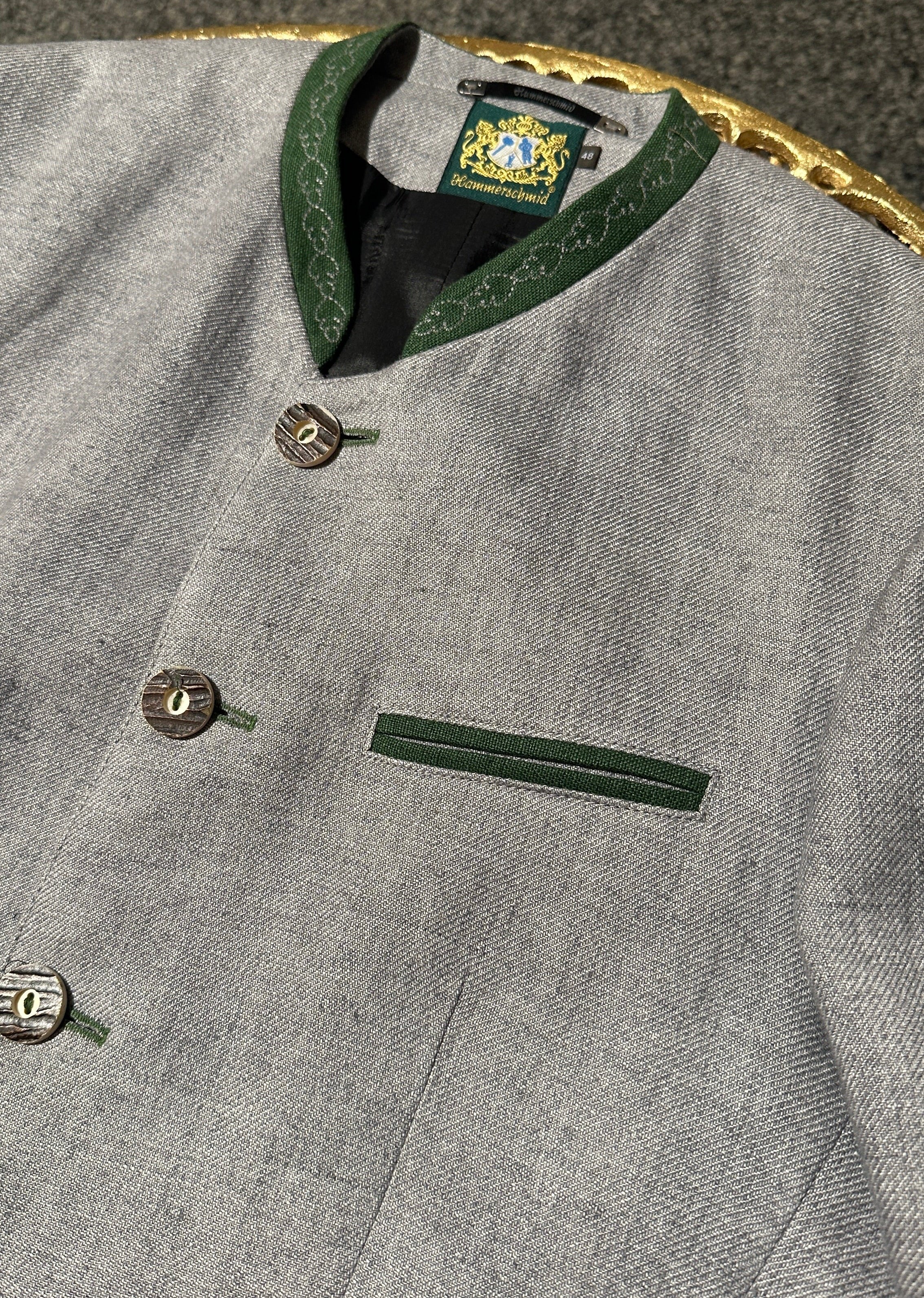 Trachtenjacke Herren Hammerschmid Arnold Leinen hellgrau