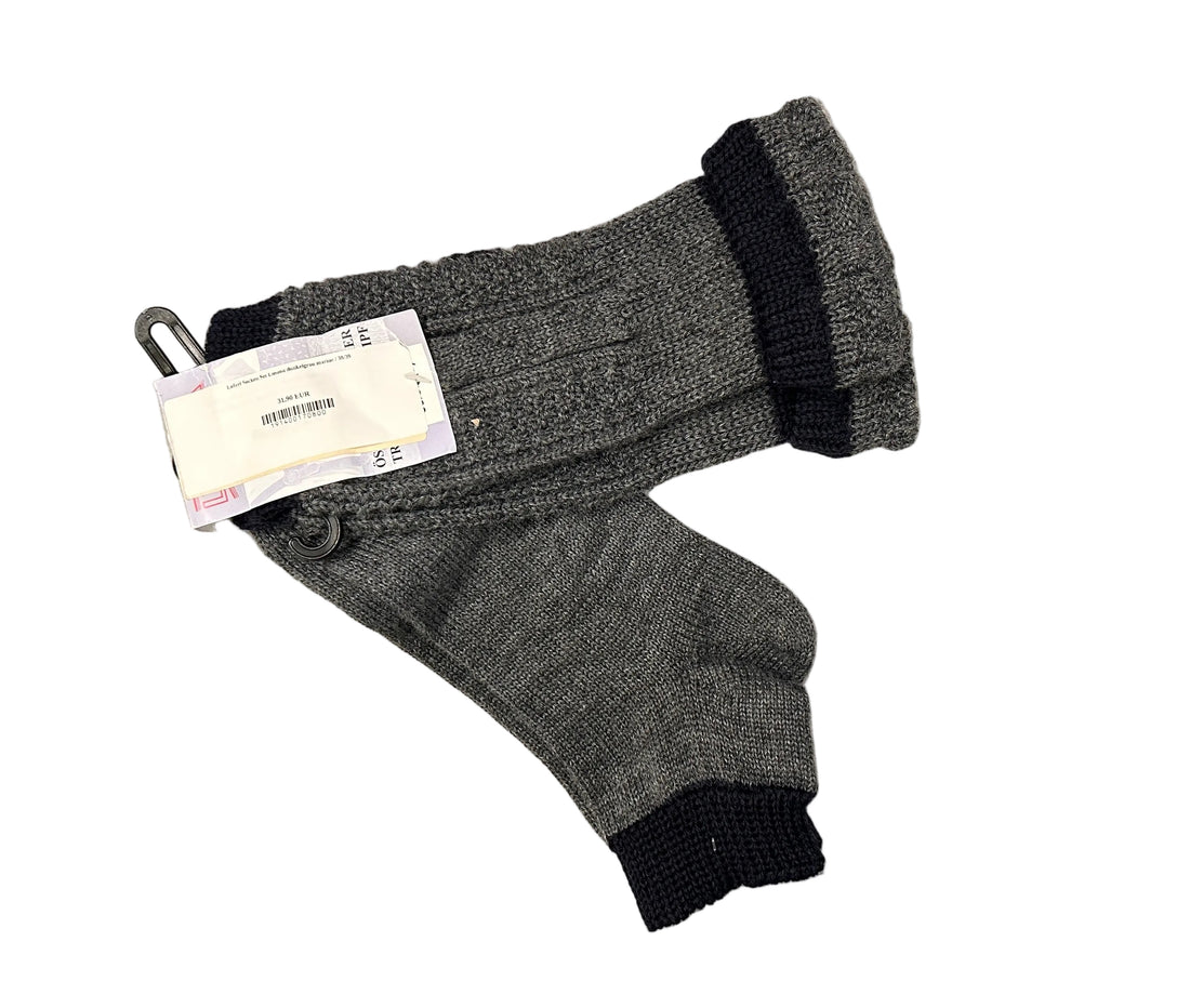 Loferl Socken Set Lusana dunkelgrau marine mit Stickerei