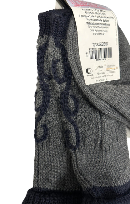 Loferl Socken Set Lusana dunkelgrau marine mit Stickerei