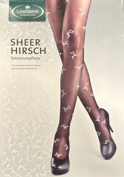 Feinstrumpfhose Sheer Hirsch - Luise Steiner rot