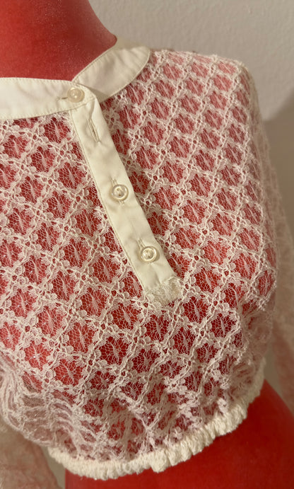 Dirndlbluse Monja Melega creme