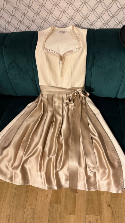 Dirndl Goldstich creme/beige 72cm