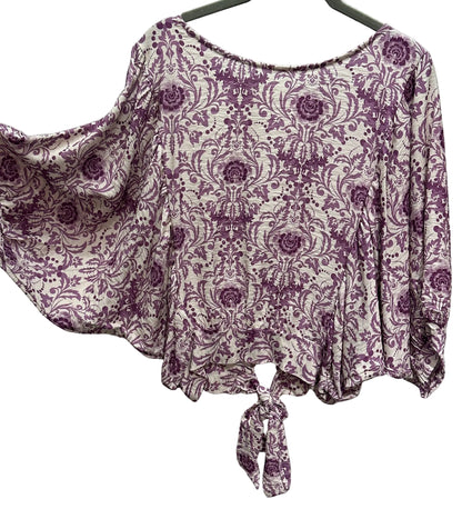 Bluse V Milano creme/lila