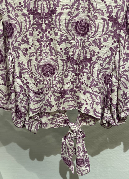 Bluse V Milano creme/lila
