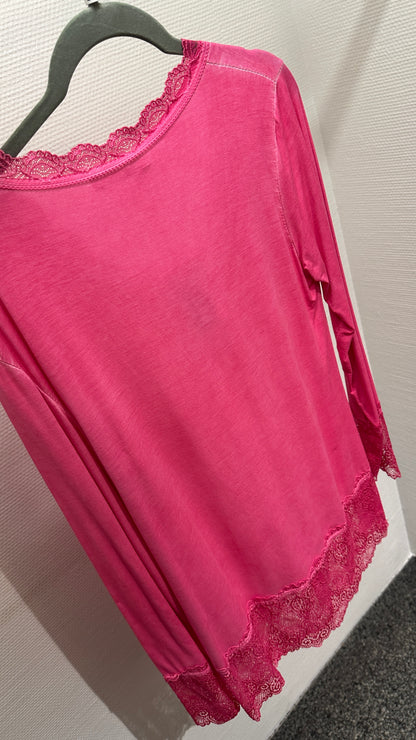 Shirt V Milano pink