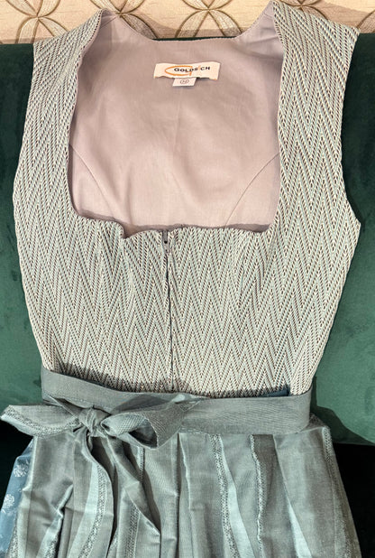 Dirndl Goldstich Stretch petrol/türkis 75cm