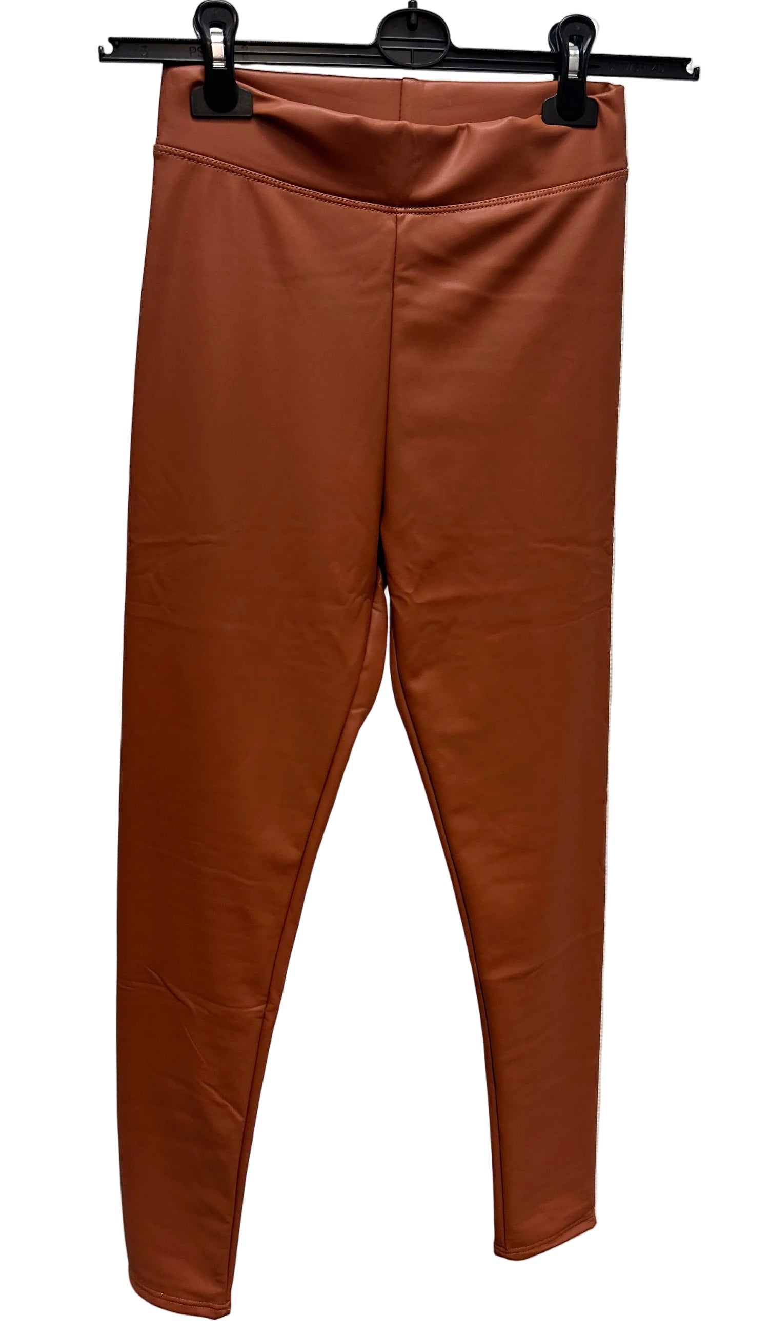 Leggings Lederoptik konjac braun
