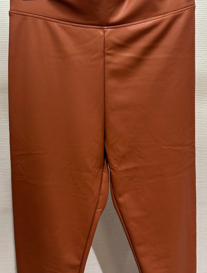 Leggings Lederoptik konjac braun