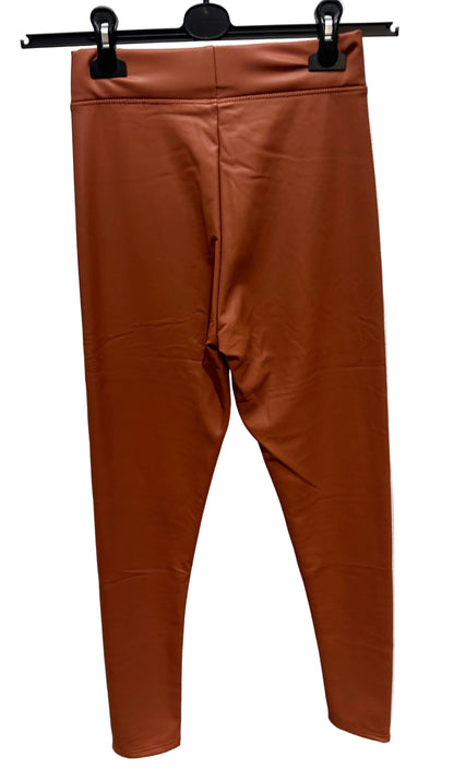 Leggings Lederoptik konjac braun