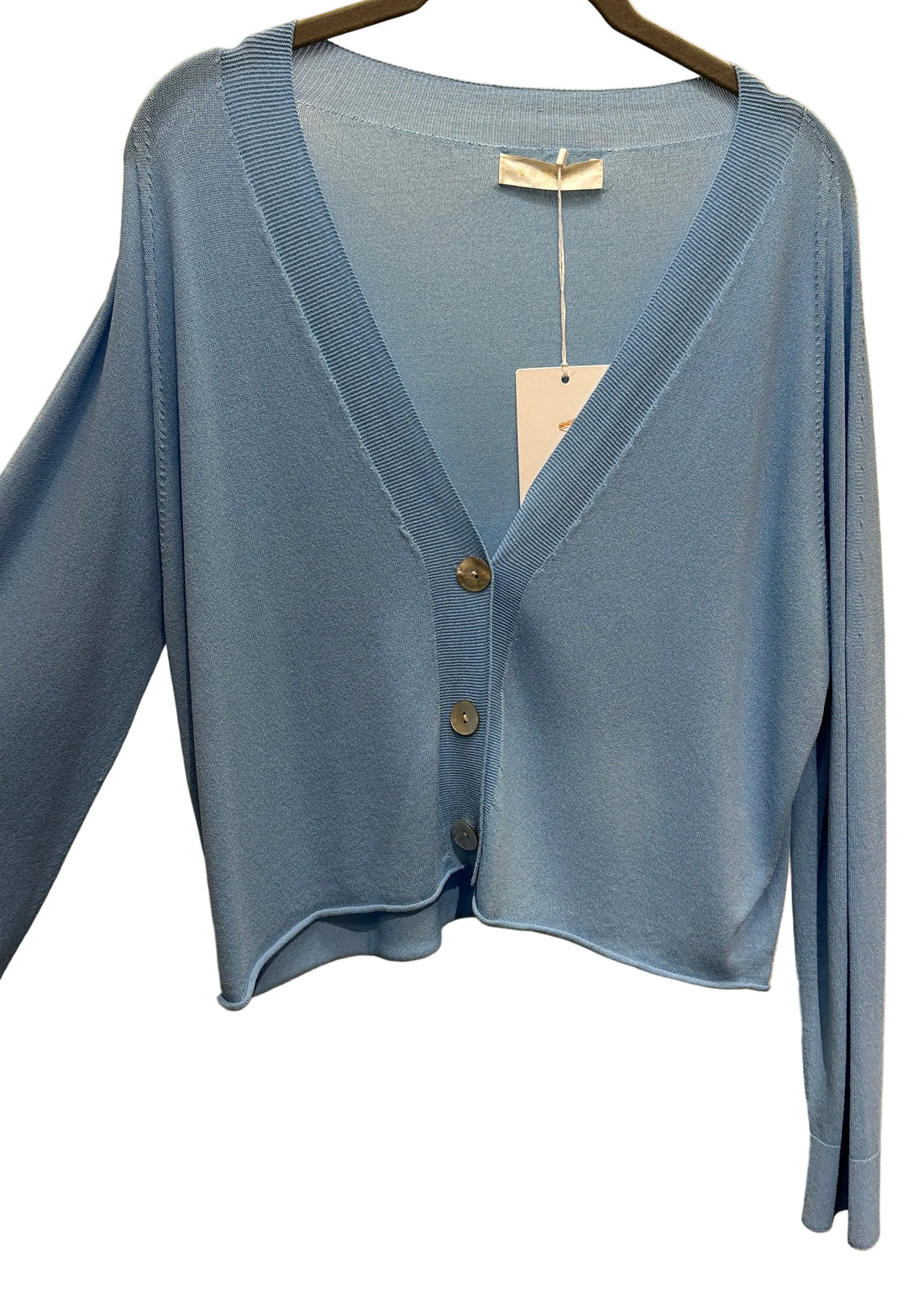 Cardigan V Milano blau
