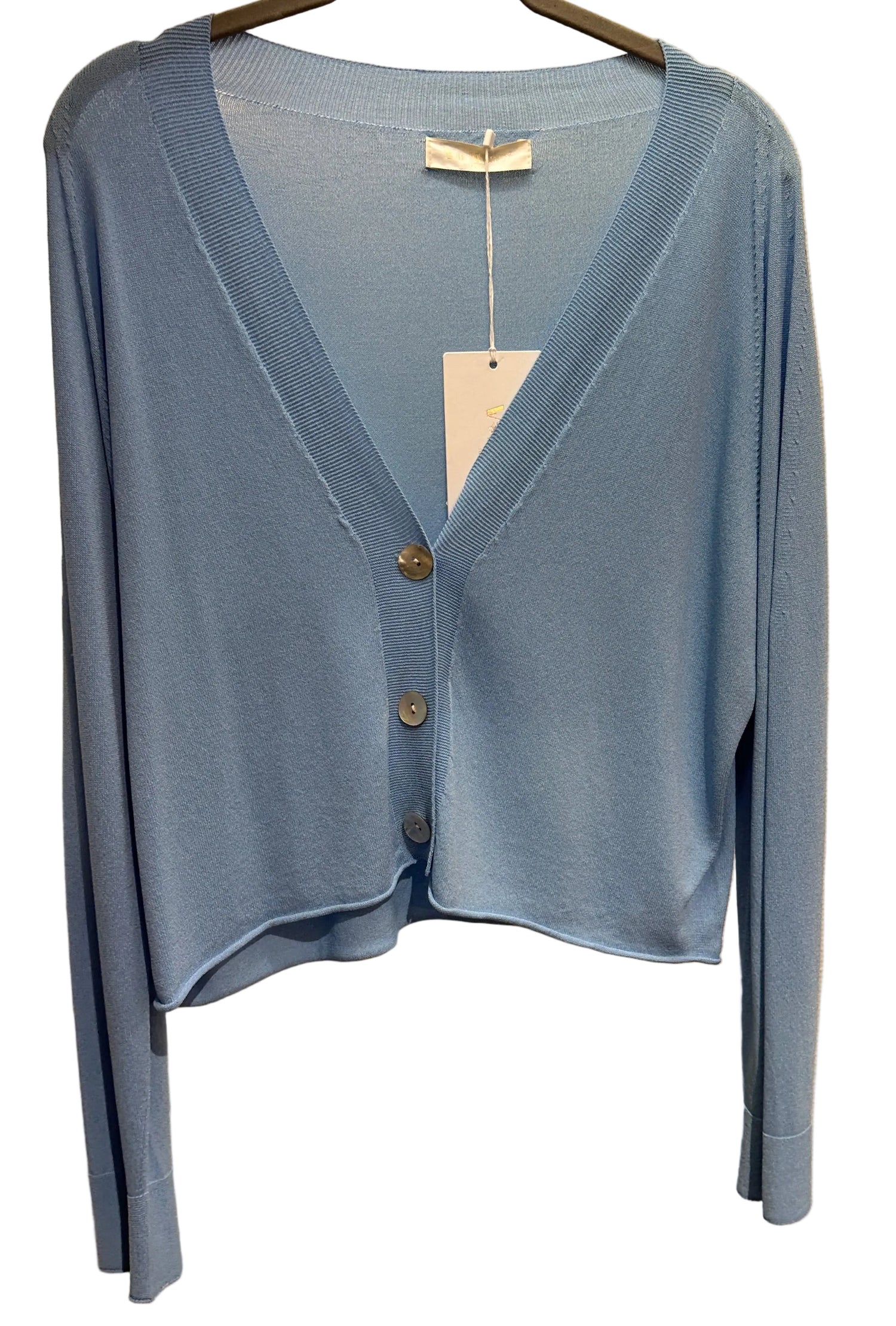 Cardigan V Milano blau