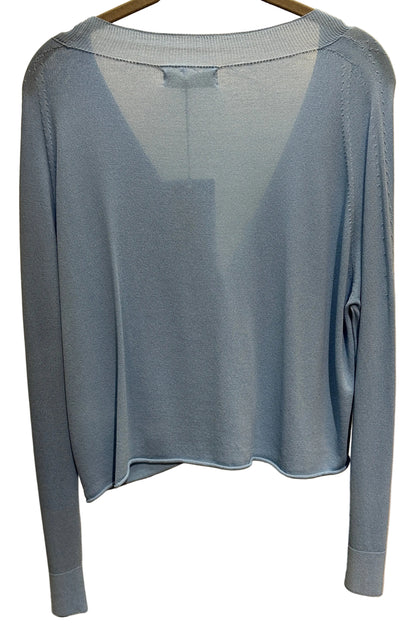 Cardigan V Milano blau