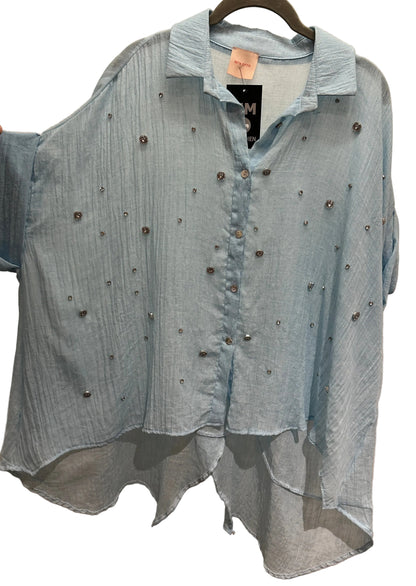 Bluse MM München hellblau