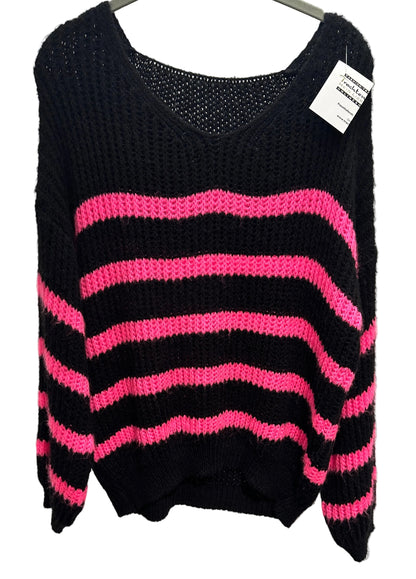 Pullover schwarz/pink
