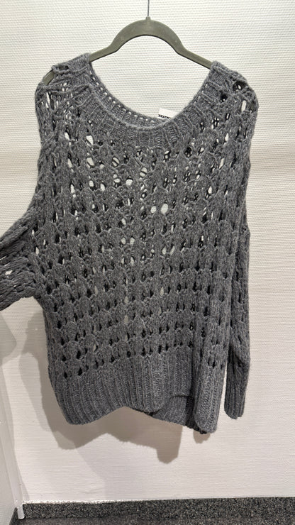 Pullover Strick grau