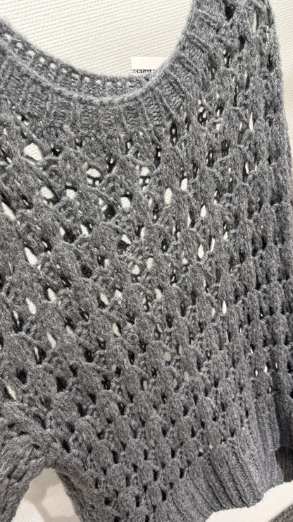 Pullover Strick grau