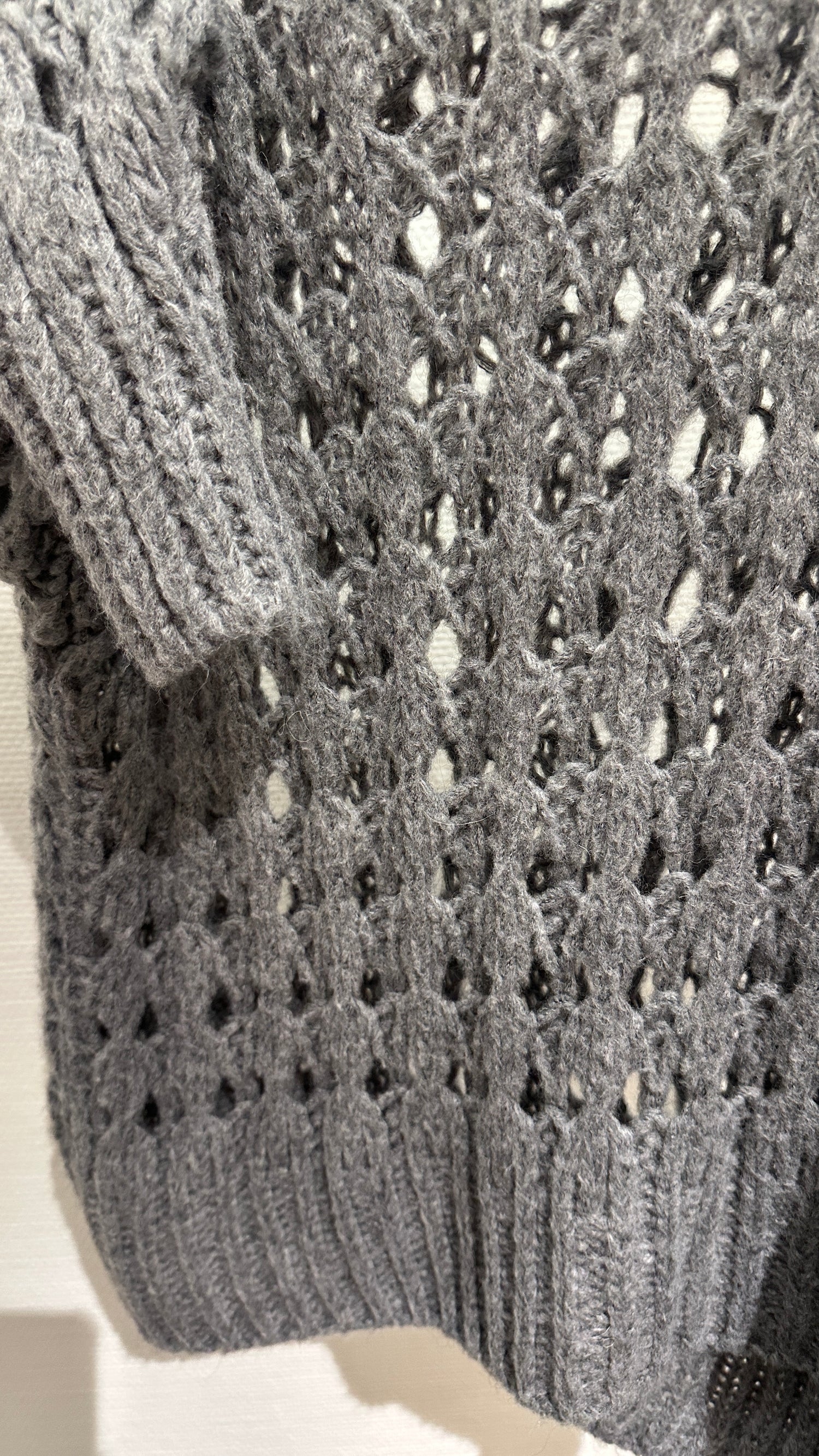 Pullover Strick grau