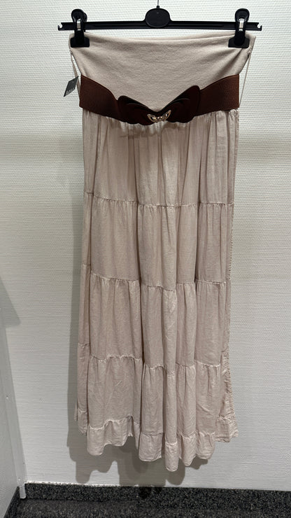 Rock beige mit Gürtel