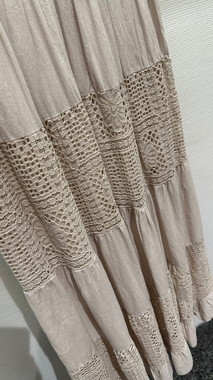 Rock beige mit Gürtel