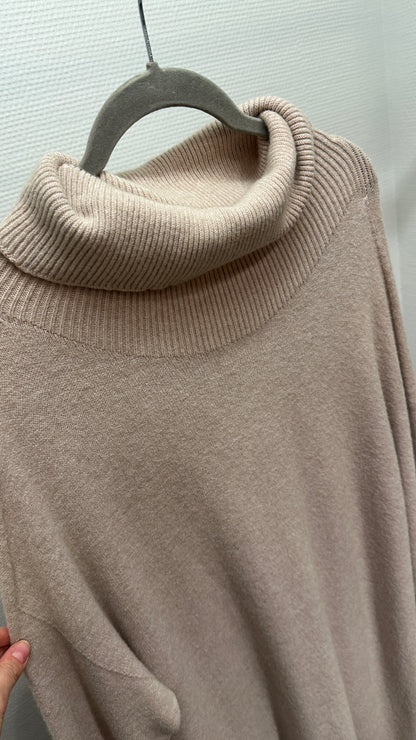 Kleid Strick V Milano creme/beige