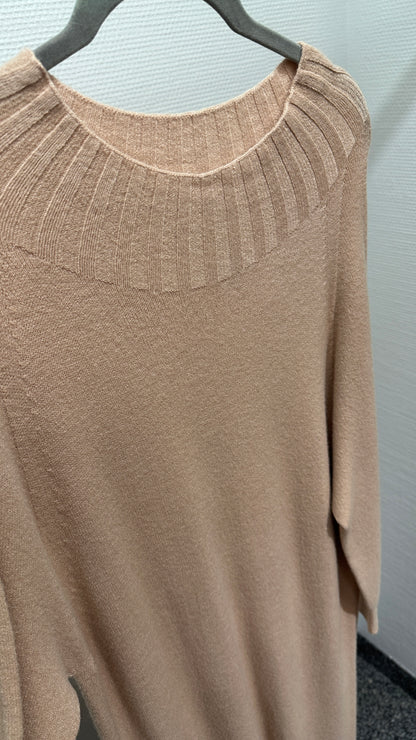 Kleid Strick V Milano hellbraun