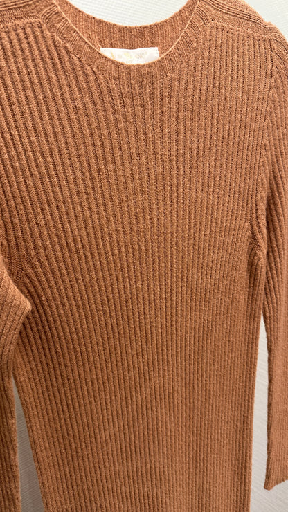 Kleid Strick V Milano hellbraun/konjac