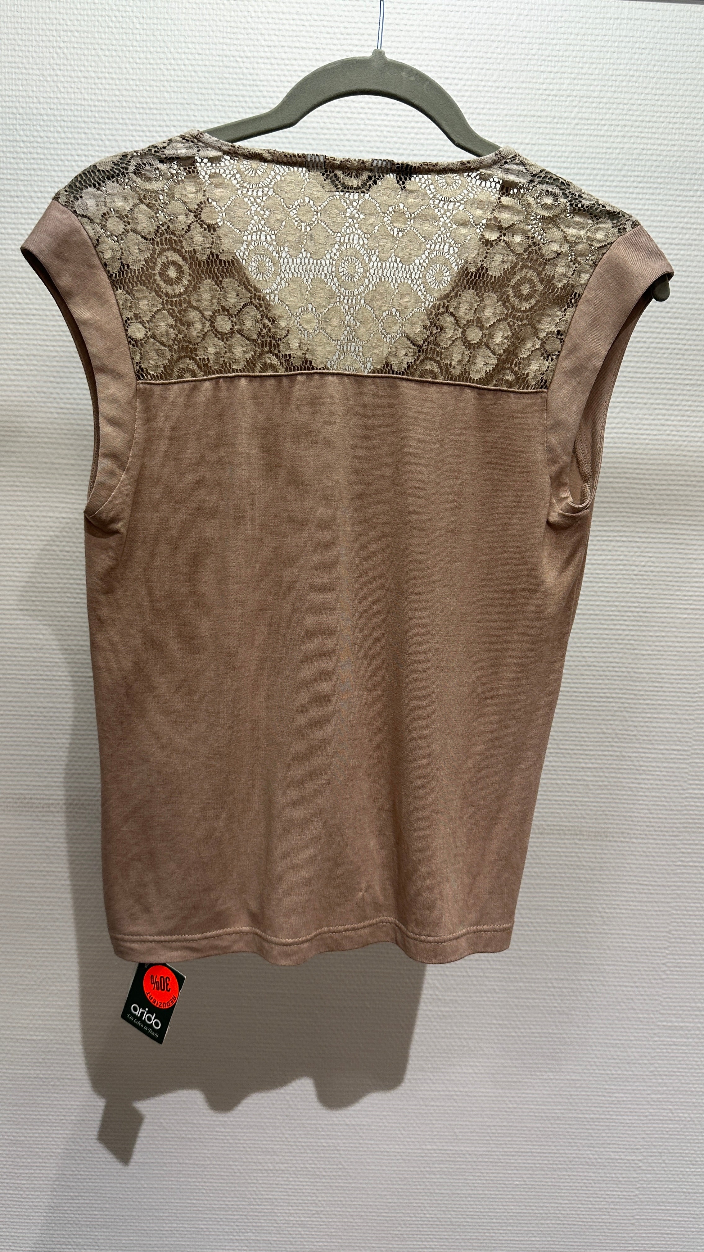 Shirt mit Spitze Arido beige