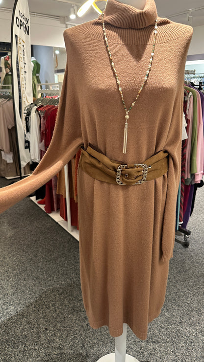 Kleid Strick V Milano beige