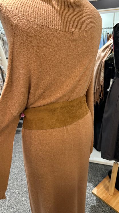 Kleid Strick V Milano beige