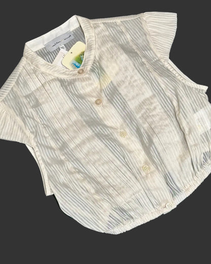 Dirndlbluse Turi Landhaus Juliett hochgeschlossen Champagner