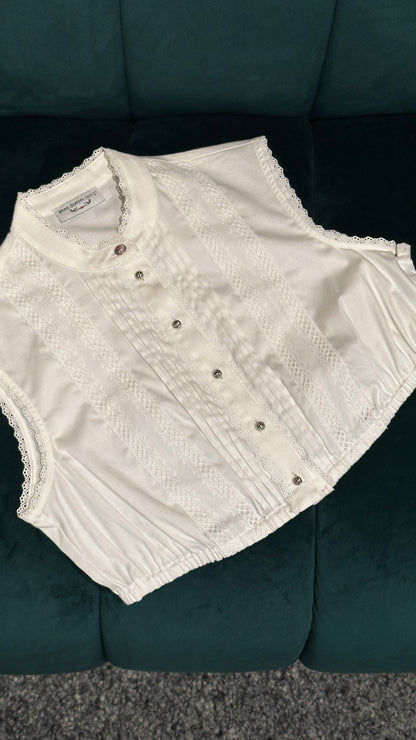 Dirndlbluse Anno Domini Design Bella hochgeschlossen weiß