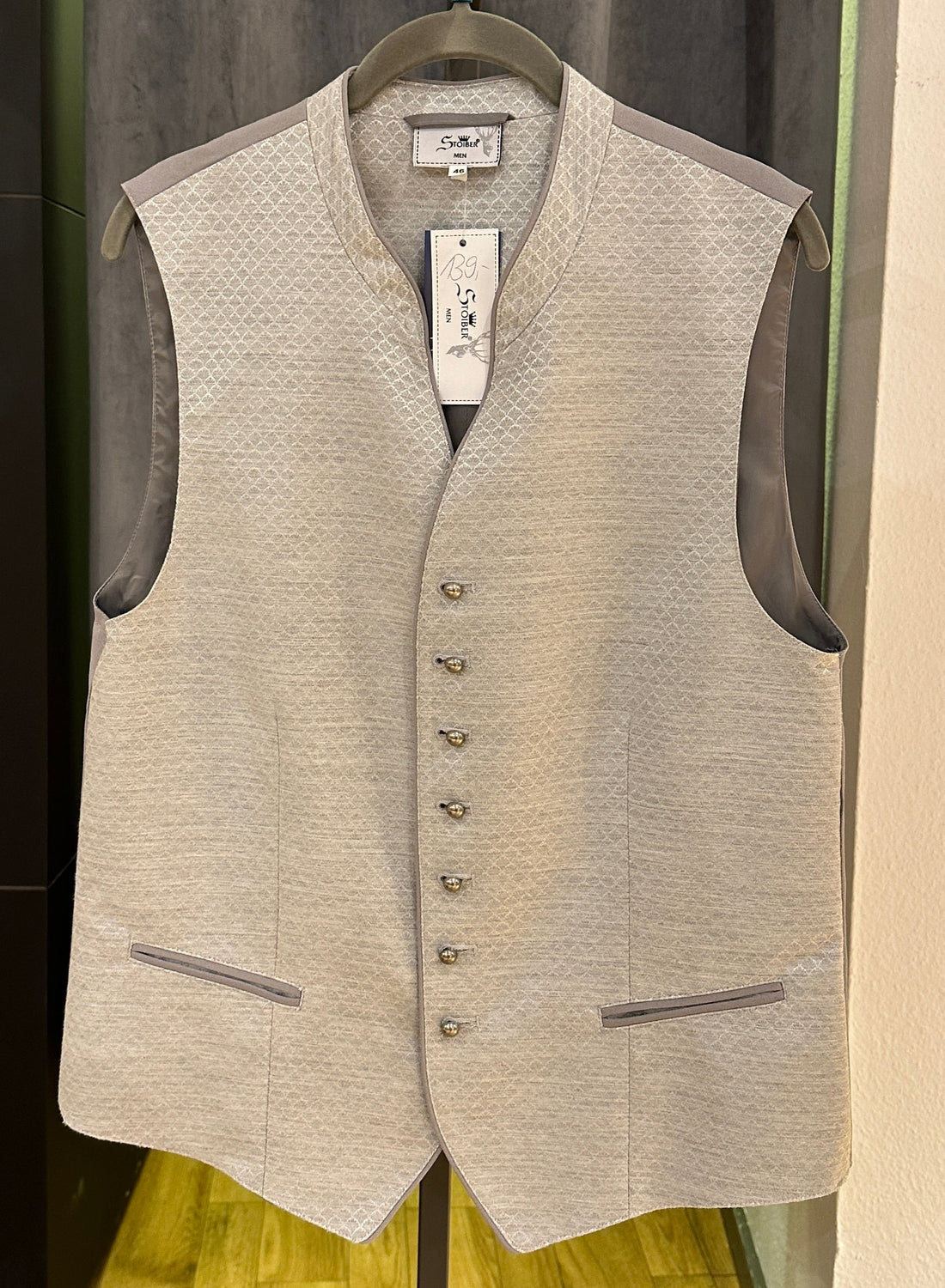 Herren Trachtenweste Stoiber grau