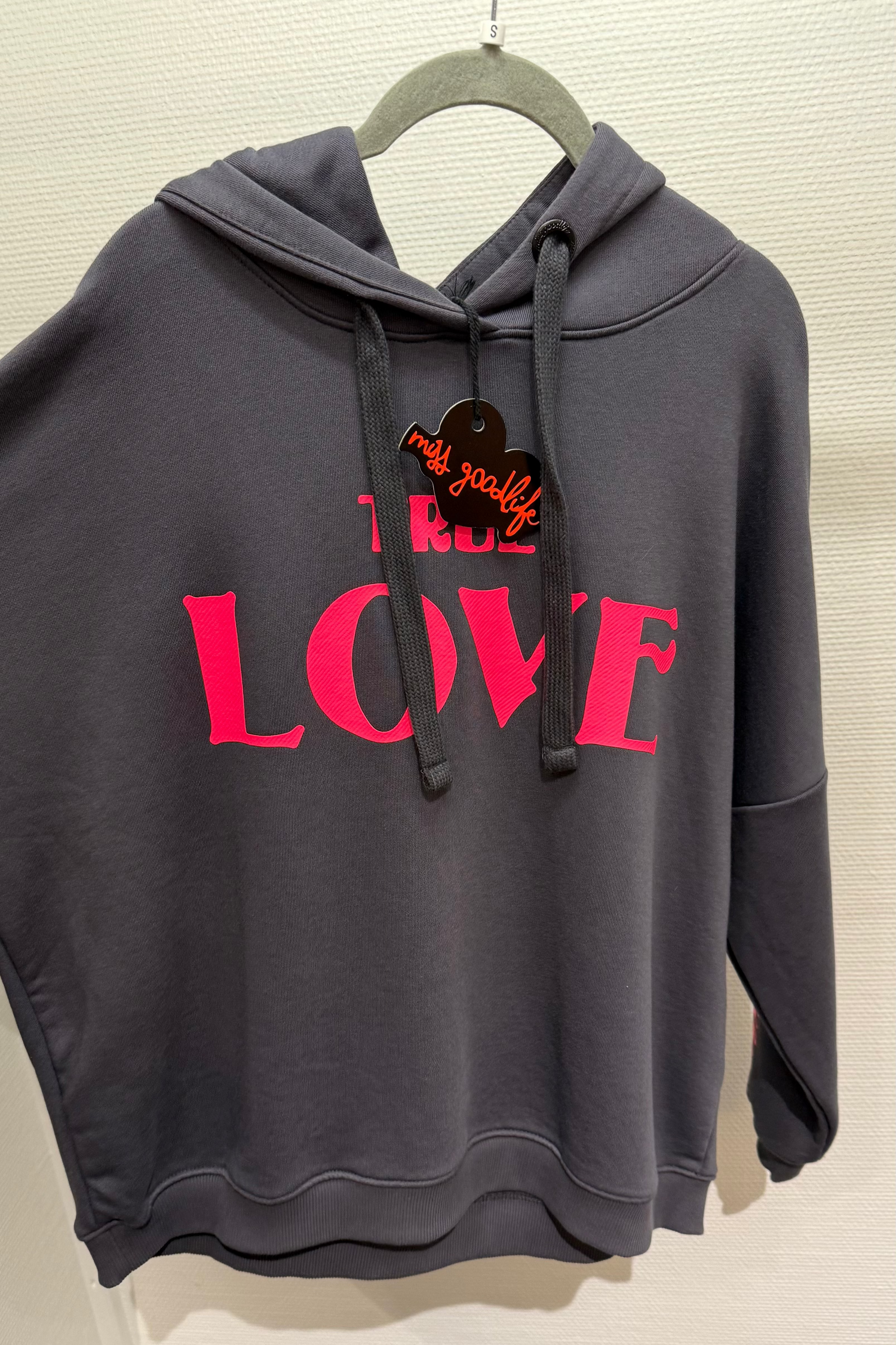 Hoodie Miss Goodlife dunkelgrau/pink